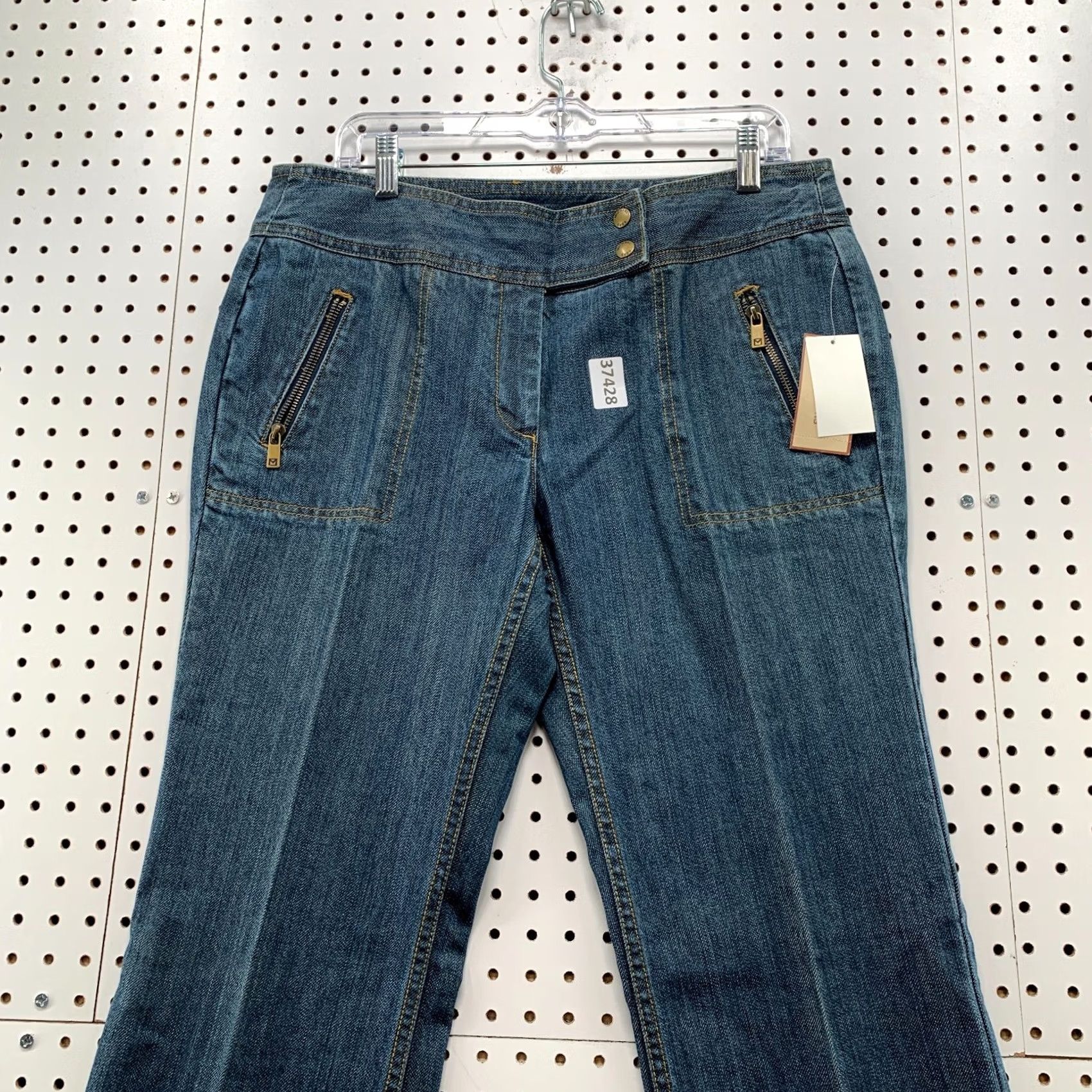 Michael Kors Michael Kors Denim Bootcut Jeans Womens 12 Blue Fits 33x32 Zip Pockets Size 34" / US 12 / IT 48 - 6 Thumbnail