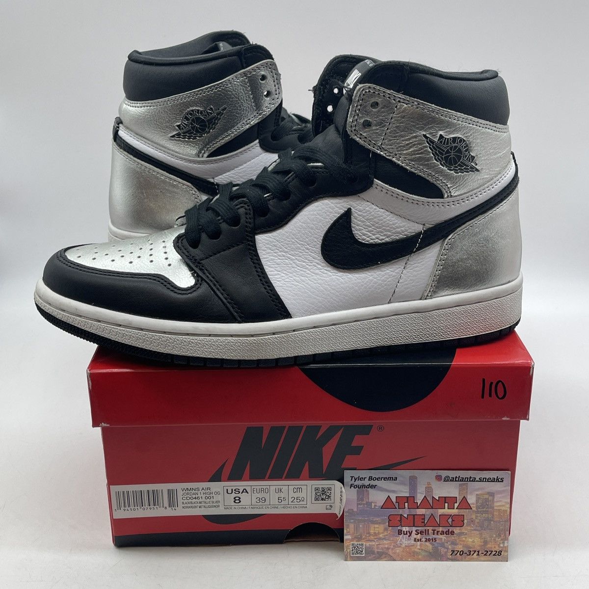 Jordan Brand Air Jordan 1 high silver toe Size US 8 / EU 41 - 1 Thumbnail