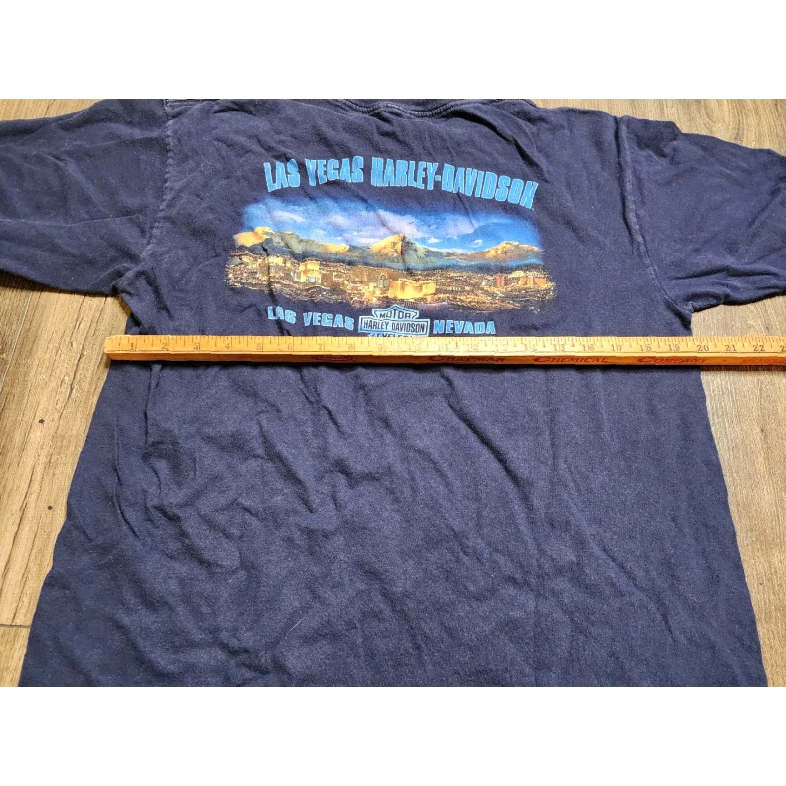 Harley Davidson VINTAGE Harley Davidson T Shirt Mens Large Blue Double Sided Graphic Print 90s Biker Mens Size US L / EU 52-54 / 3 - 3 Thumbnail