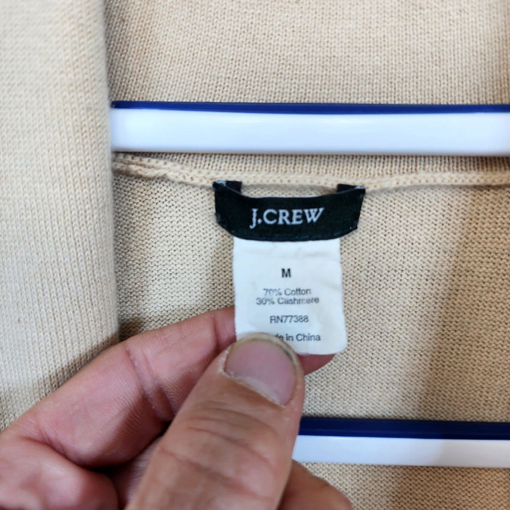 J.Crew J Crew Womens Sweater Medium Cream Cardigan Cashmere Blend Shawl Long Line Size M / US 6-8 / IT 42-44 - 3 Thumbnail