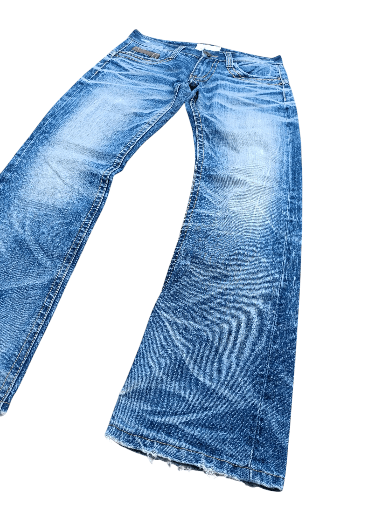 Designer × Japanese Brand × Vintage Flared💥 LOLITA Whiskers Faded Bootcut Rare Design Jeans Size US 32 / EU 48 - 2 Thumbnail