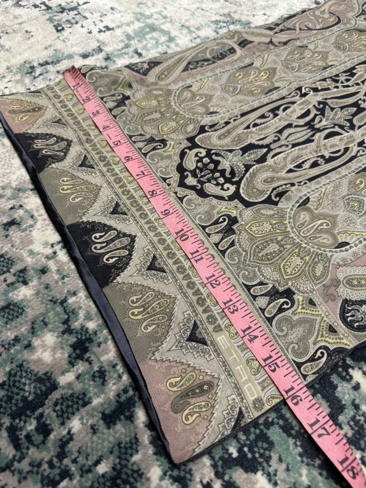 Etro PAISLEY ETRO COLORBLOCK SILK SCARF Size ONE SIZE - 3 Thumbnail
