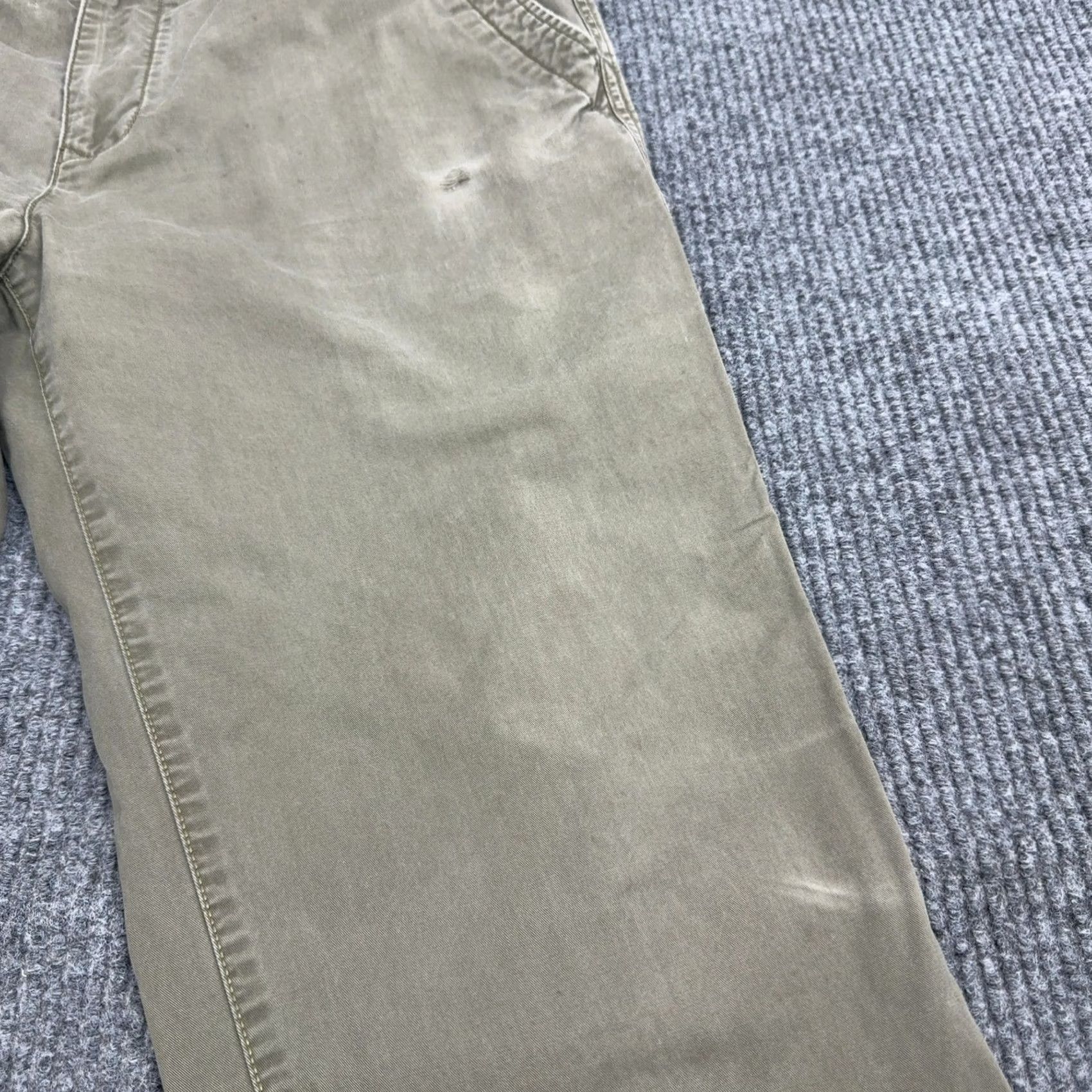 Weatherproof Weatherproof Pants Mens 34 Green Cotton Chino Workwear Casual Distressed Style Size US 35 - 2 Thumbnail