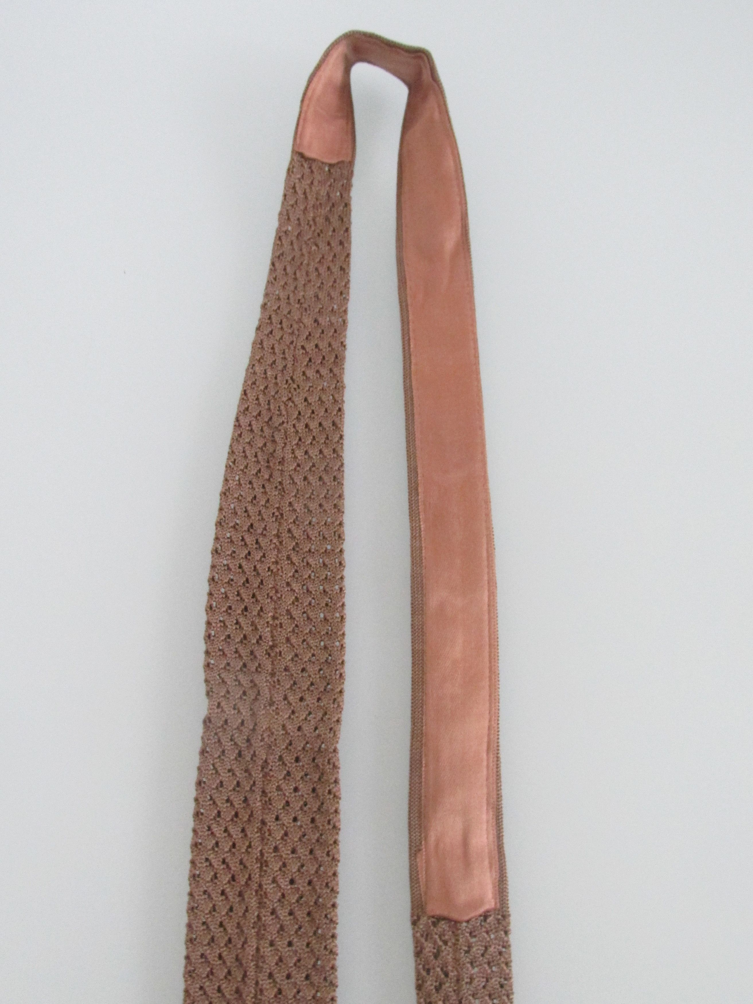 Other Flat/Square Bottom Vintage Men's Knit Tie Size ONE SIZE - 5 Thumbnail