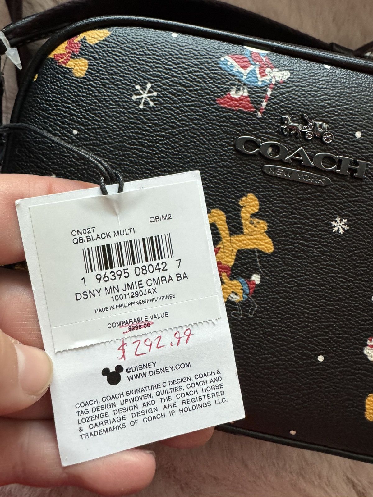 Coach COACH Disney X Coach Mini Jamie Camera Bag with Holiday Prin Size ONE SIZE - 8 Thumbnail