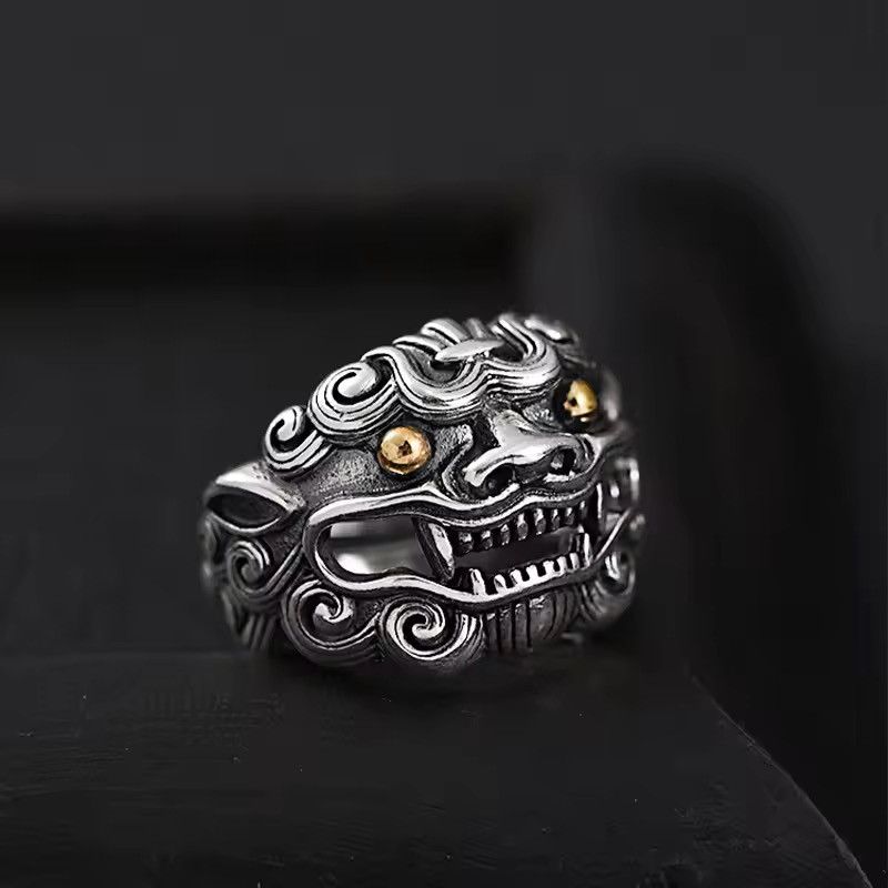 Jewelry Japanese GhostRing - Adjustable Silver Gothic Statement Band Size ONE SIZE - 10 Thumbnail