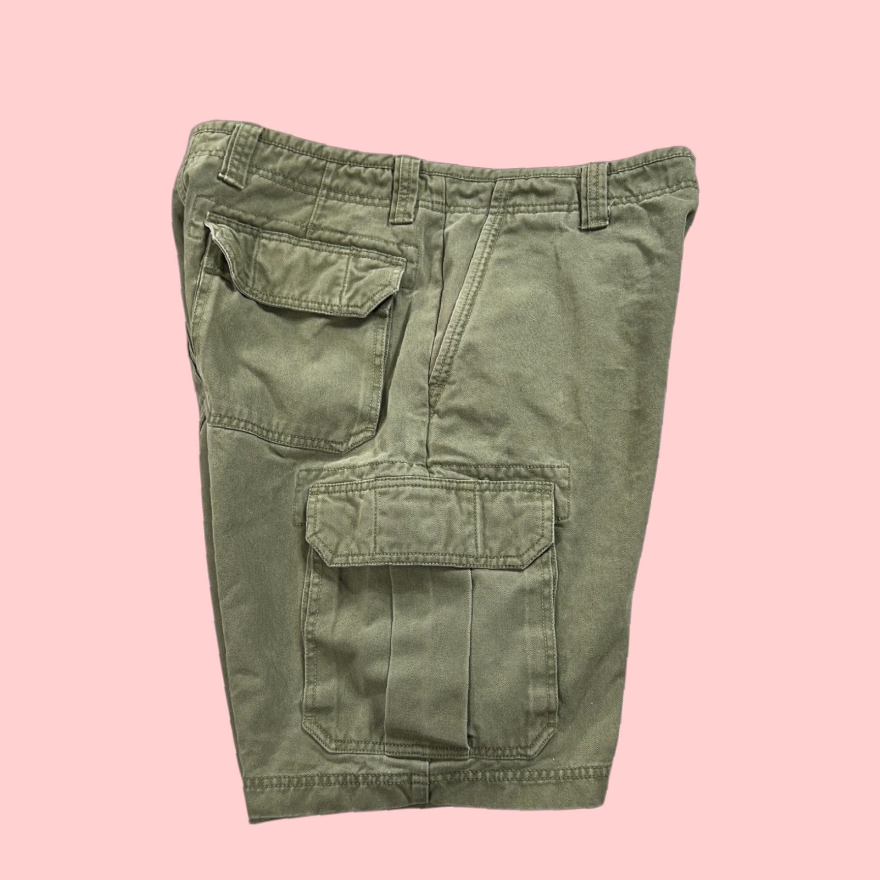 VINTAGE GAP Cargo Shorts Men 33 Olive Green Casual Utility 10