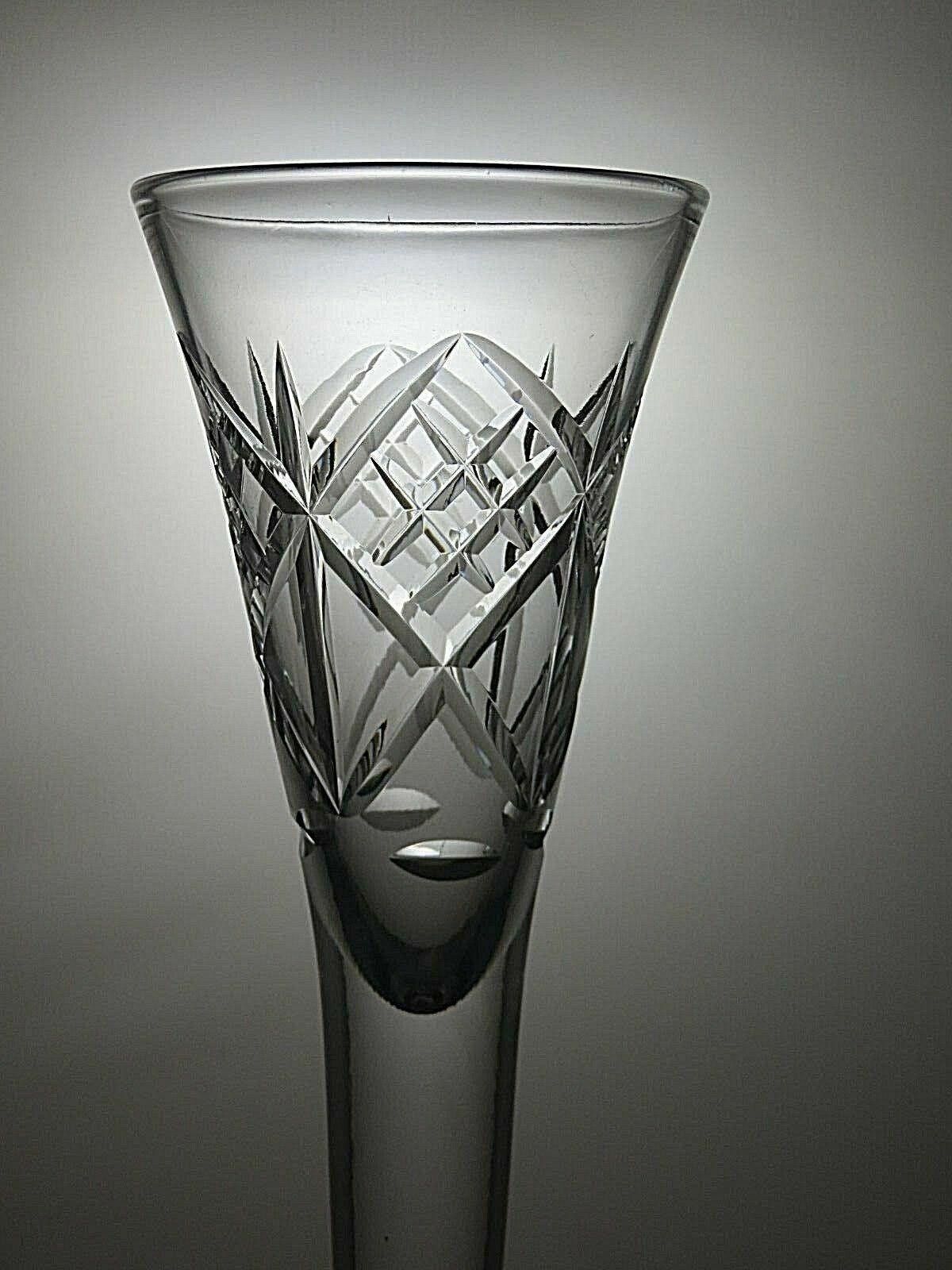 The Unbranded Brand Stunning Lead Crystal Cut Tall Flute Vase 12 1/4" Size ONE SIZE - 4 Thumbnail