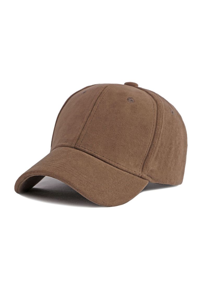 Other Brown Suede Classic Adjustable Plain Unisex Faux Cap Size ONE SIZE - 1 Thumbnail
