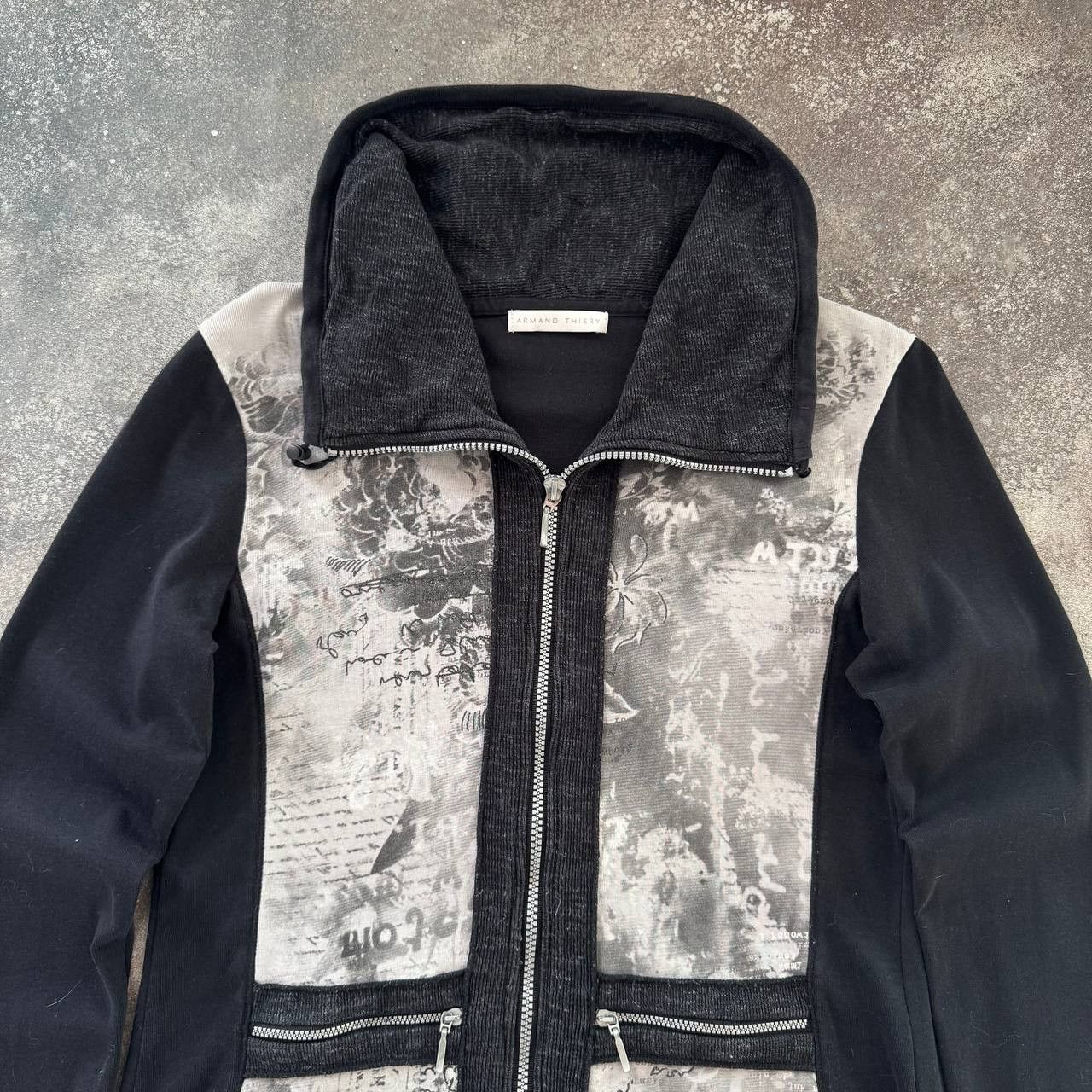 If Six Was Nine Avant Garde Zip Long Sleeve Top (Cop Copine Style) Size L / US 10 / IT 46 - 4 Thumbnail