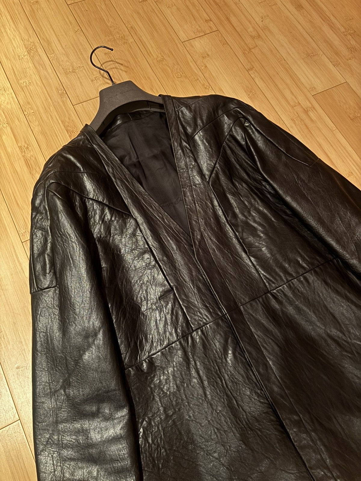 Rick Owens Rick owens girdered larry shirt lamb leather jacket Size US M / EU 48-50 / 2 - 3 Thumbnail