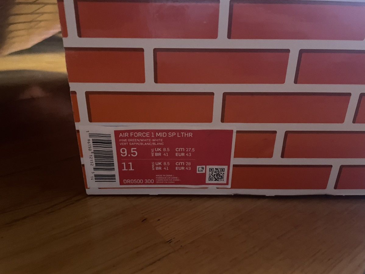 Nike × Off-White NIKE AIR FORCE 1 MID OFF-WHITE PINE GREEN Size US 9.5 / EU 42-43 - 2 Thumbnail