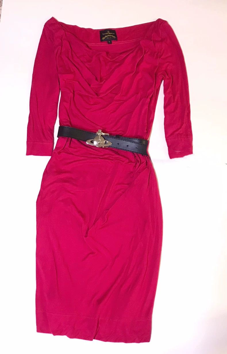 Other Vivienne Westwood Rose red swing collar dress Size S / US 4 / IT 40 - 1 Thumbnail