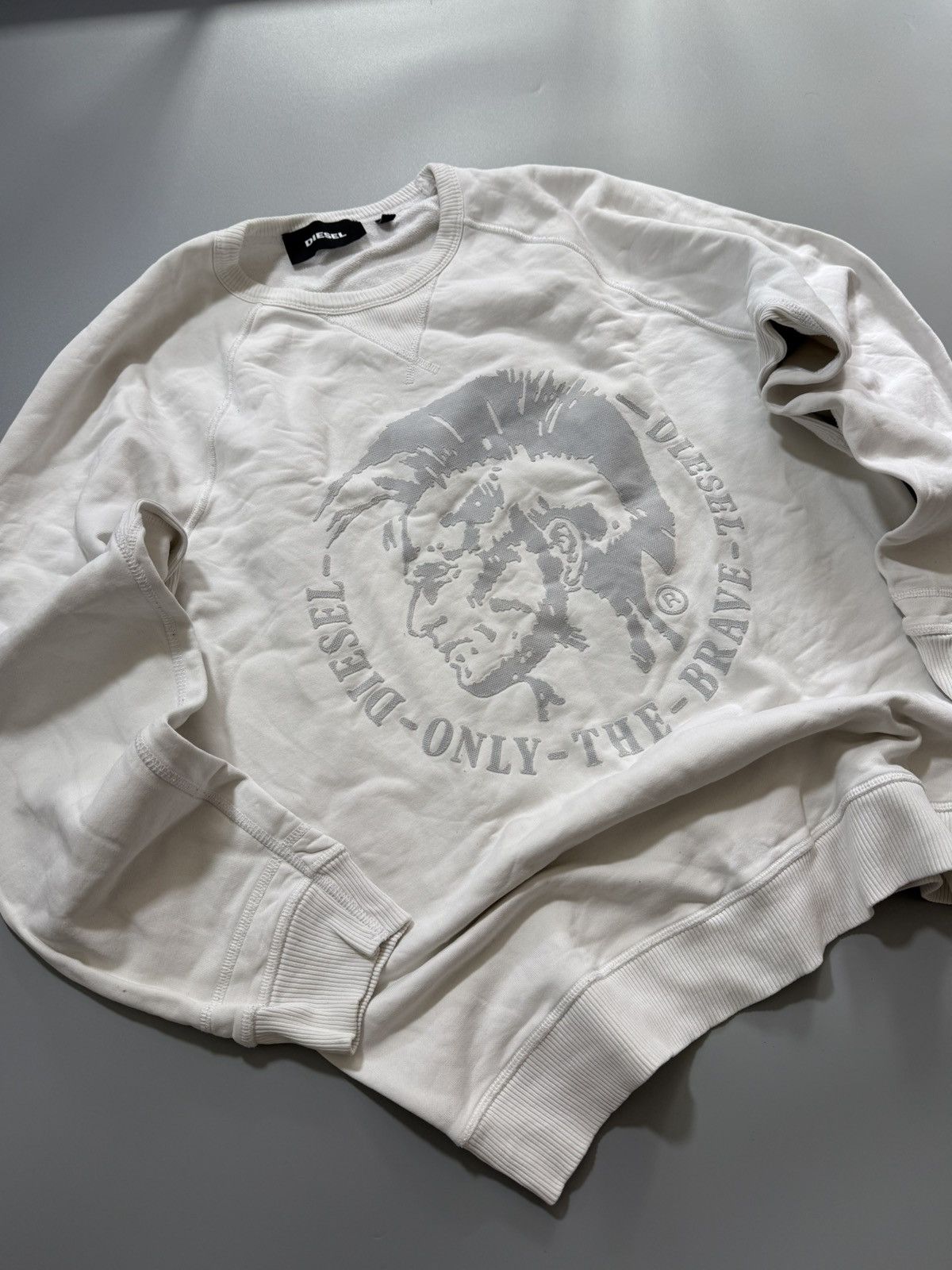 Diesel Diesel Avant-Garde White Sweatshirt Size US M / EU 48-50 / 2 - 2 Thumbnail