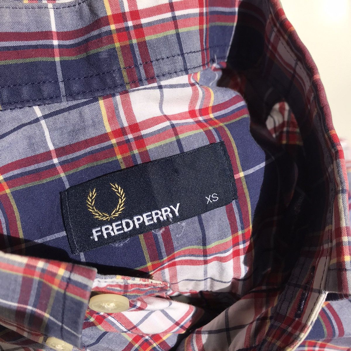 Fred Perry × Vintage Fred Perry Plaid Tartan Checkered Shirt Button down trimfit Size US XS / EU 42 / 0 - 11 Thumbnail