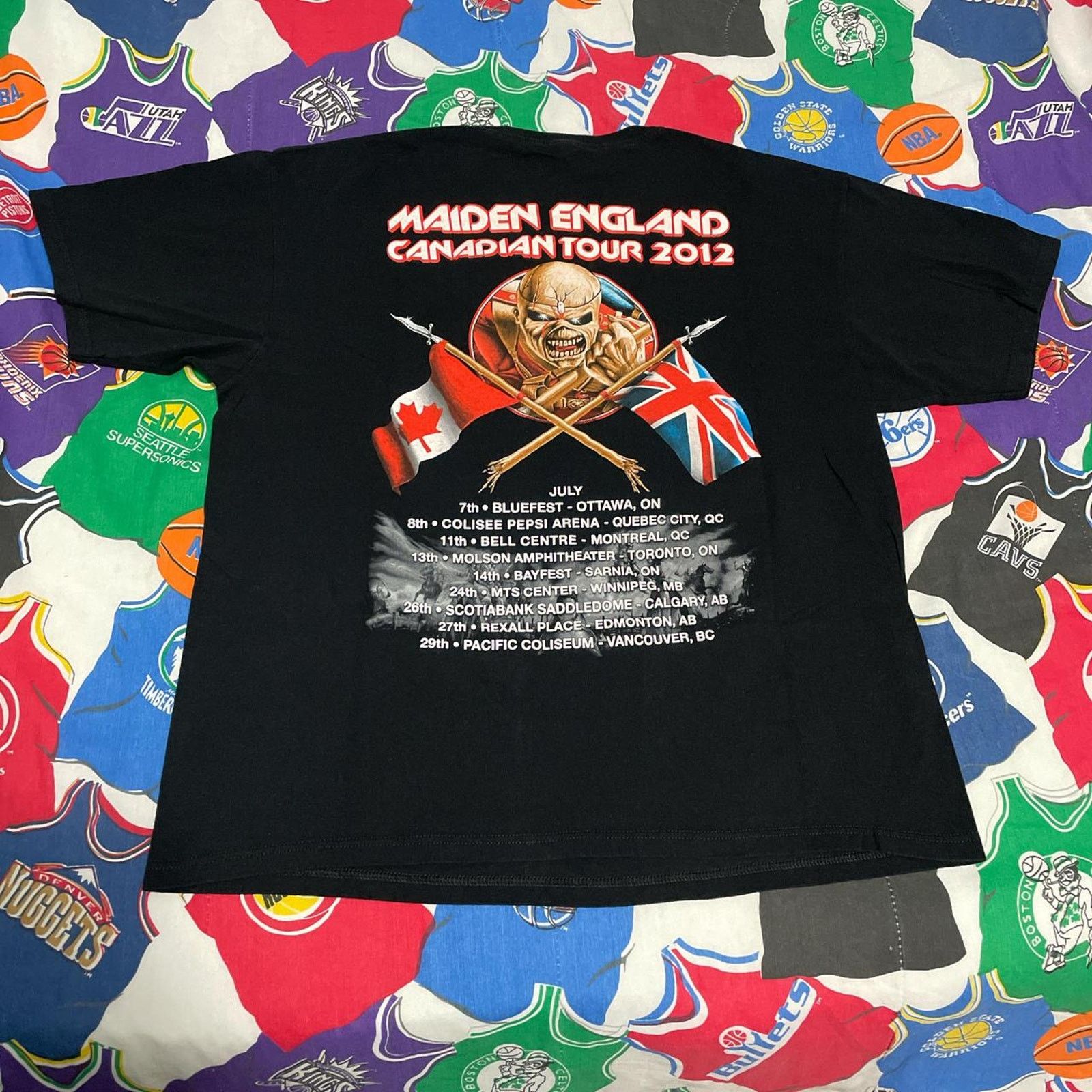 Band Tees × Vintage 2012 Iron Maiden England Canadian Tour Promo Rock Tee Size US XL / EU 56 / 4 - 2 Thumbnail