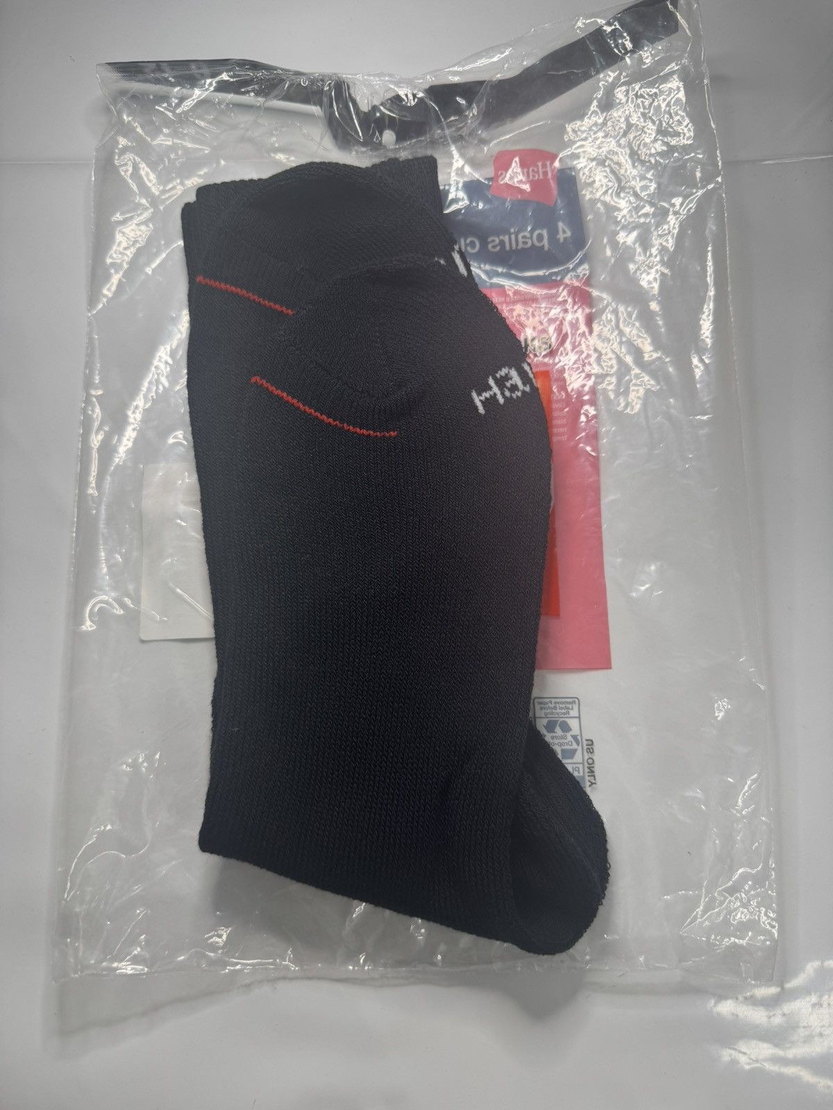 Hanes × Supreme Supreme/Hanes Crew Socks SINGLE PAIR Black Size ONE SIZE - 2 Thumbnail