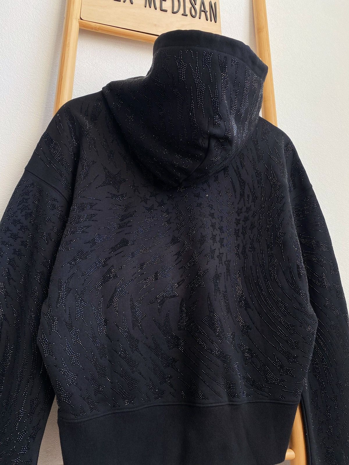 Mugler Mugler x H&M Black Rhinestone Embellished Hoodie Size S Size US S / EU 44-46 / 1 - 16 Thumbnail