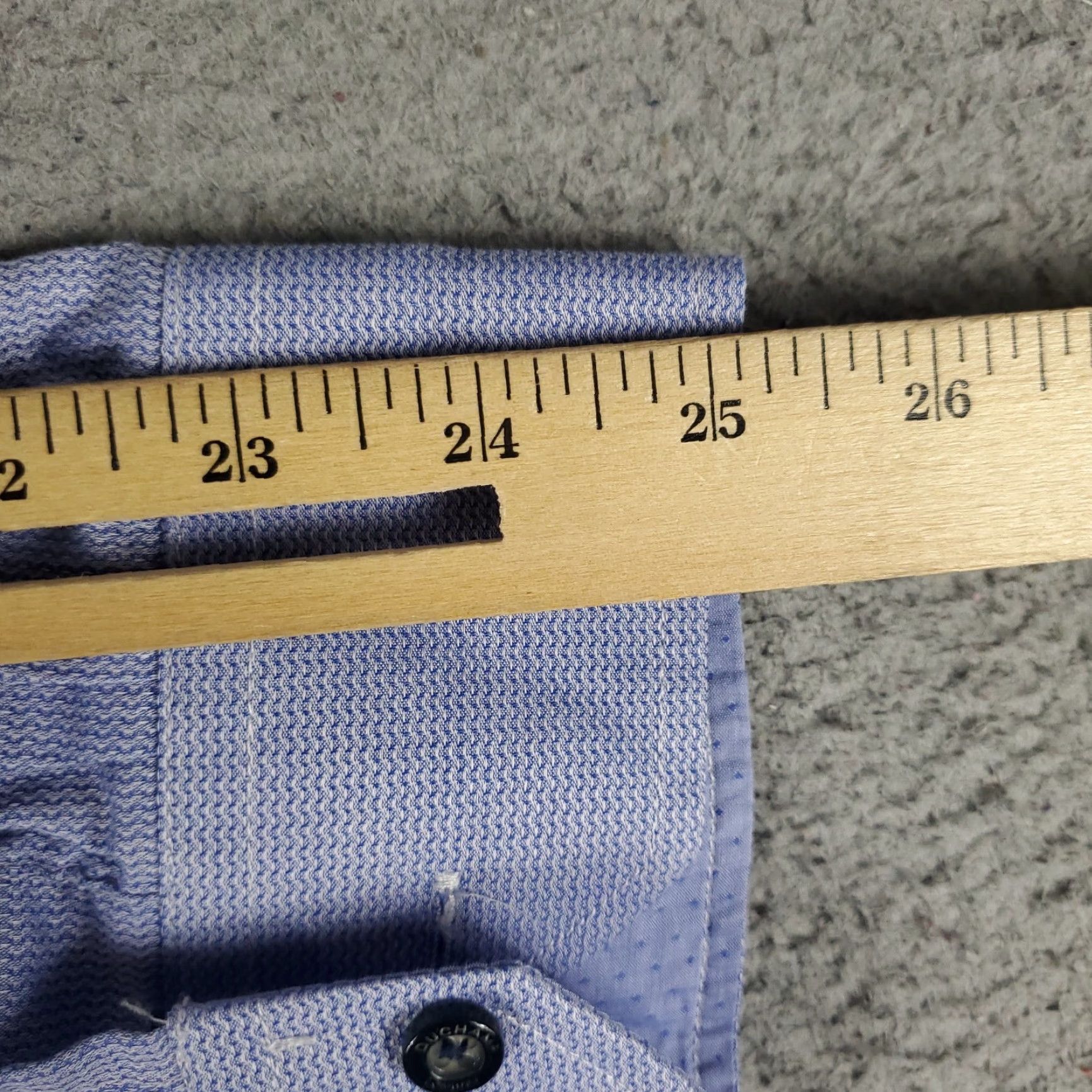 Vintage Duchamp Dress Shirt Mens Size 18 2XL Blue Long Sleeve Button Up Casual Workwear Size 48R - 6 Thumbnail