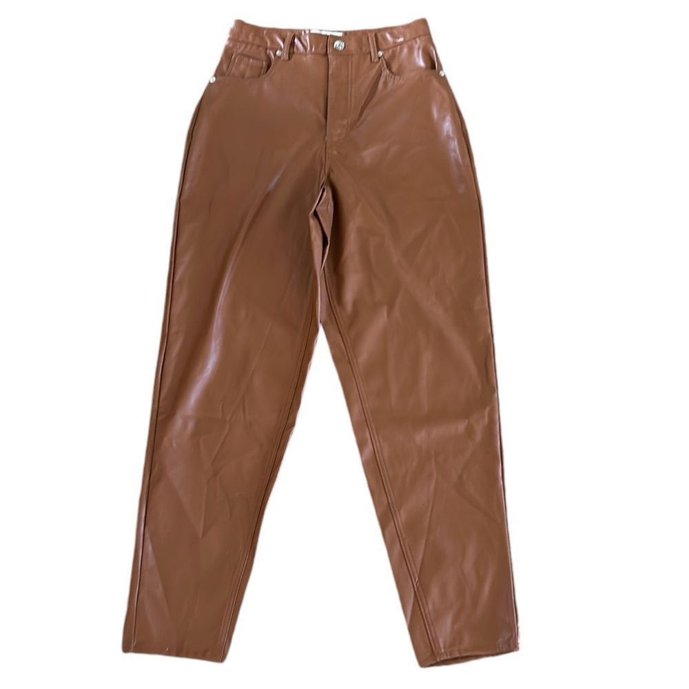 Juicy Couture JUICY COUTURE Rodeo Barrel Fit High Waist Faux Leather Pants Size 27" / US 4 / IT 40 - 3 Thumbnail
