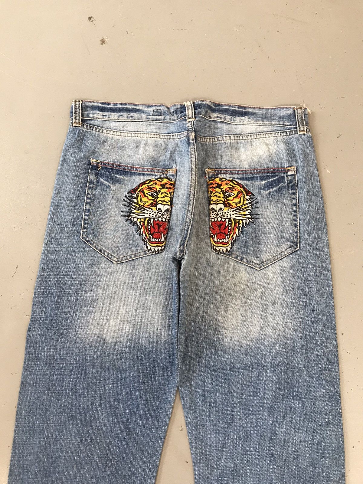 Ed Hardy × Vintage Ed Hardy Tiger 🐯 Embroidery Denim Size US 36 / EU 52 - 7 Thumbnail