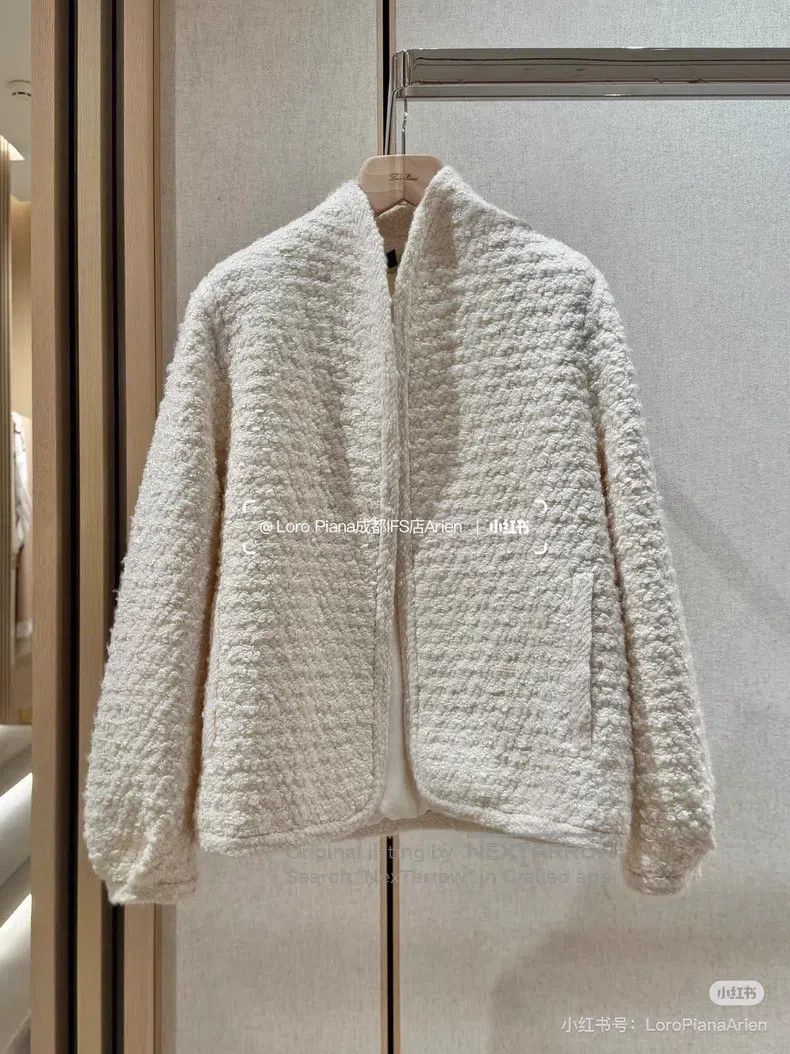 Loro Piana Loro Piana 2025SS Cashmere Blended Tweed Jacket Cardigan, Size XS / US 0-2 / IT 36-38 - 2 Thumbnail