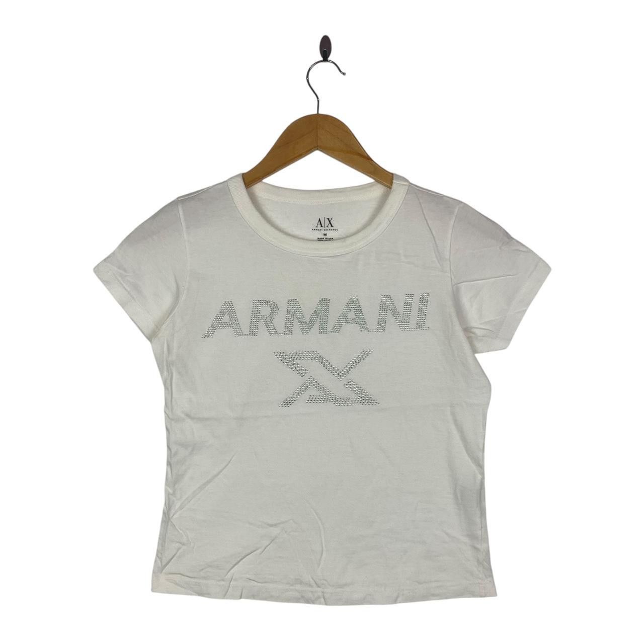 Armani Exchange ARMANI EXCHANGE EMPORIO Giorgio Swarovski Logo Tee Shirt Size M / US 6-8 / IT 42-44 - 1 Thumbnail