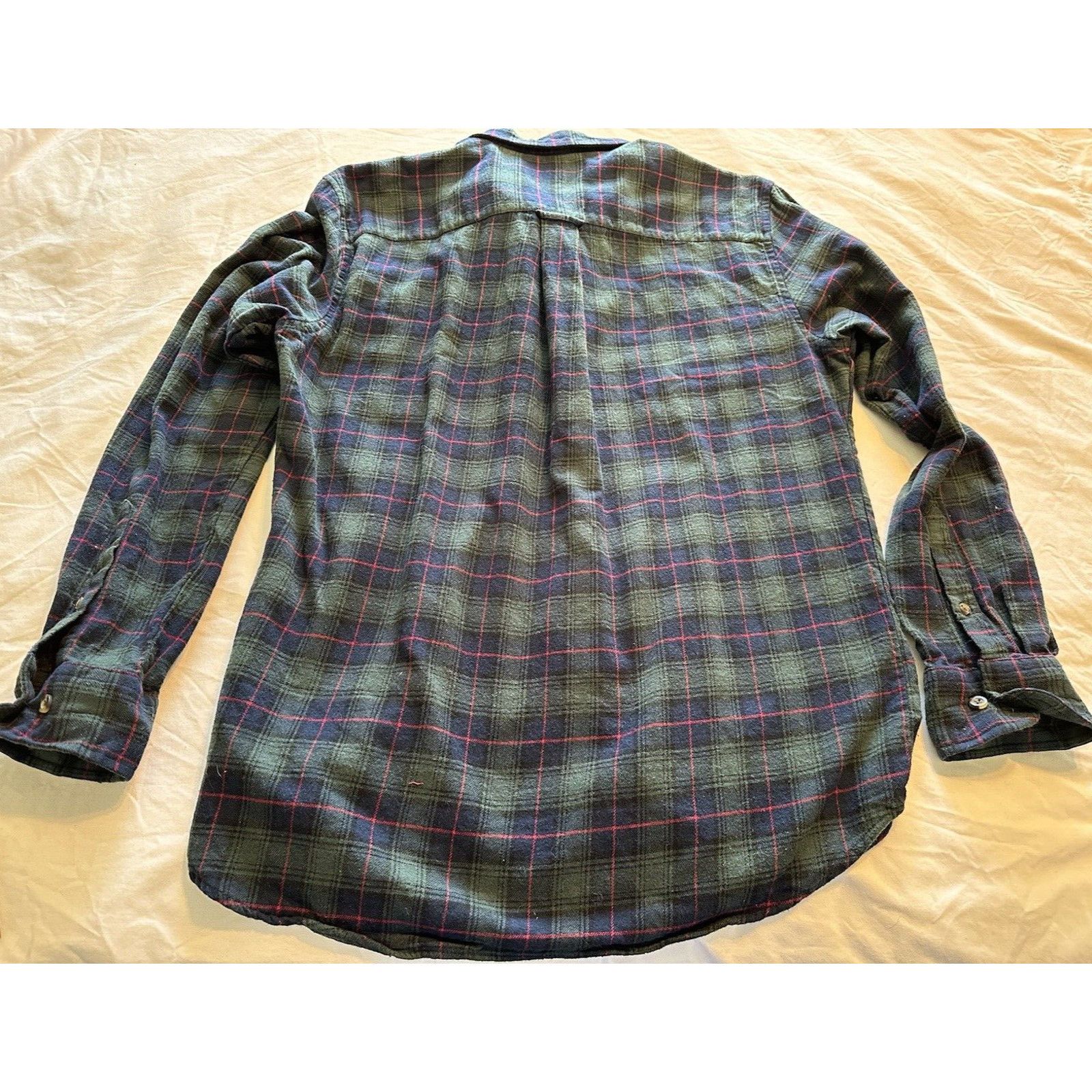 Saddlebred Saddlebred Button Flannel Shirt Green/Navy Blue Plaid Medium Size US M / EU 48-50 / 2 - 10 Thumbnail