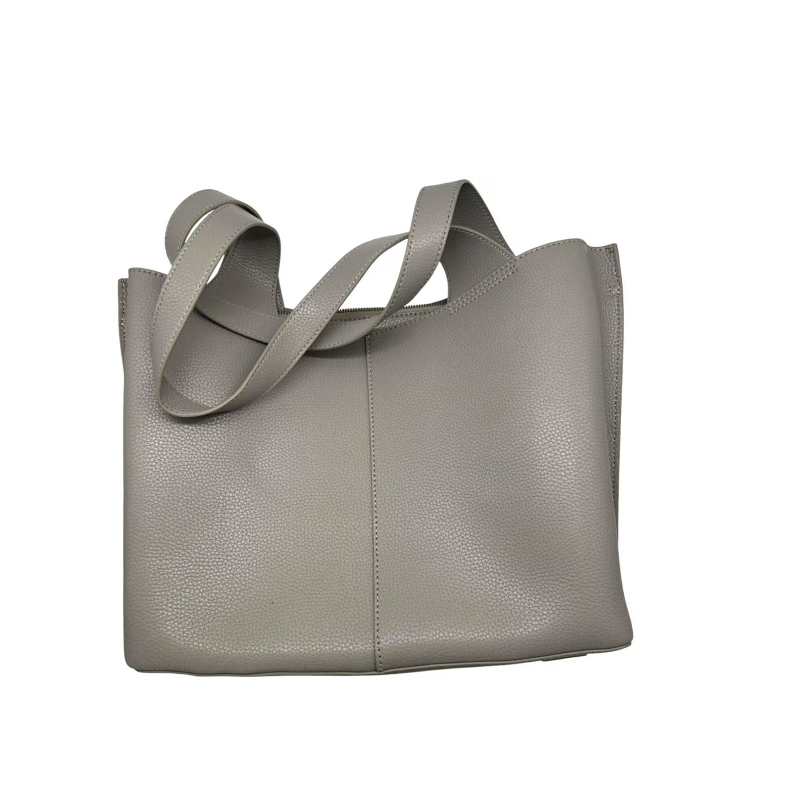 Vintage Hobo Gray Leather Tote Bag Tote Women Gray Leather with Dual Handles & Spacious Interior #6643 Size ONE SIZE - 2 Thumbnail