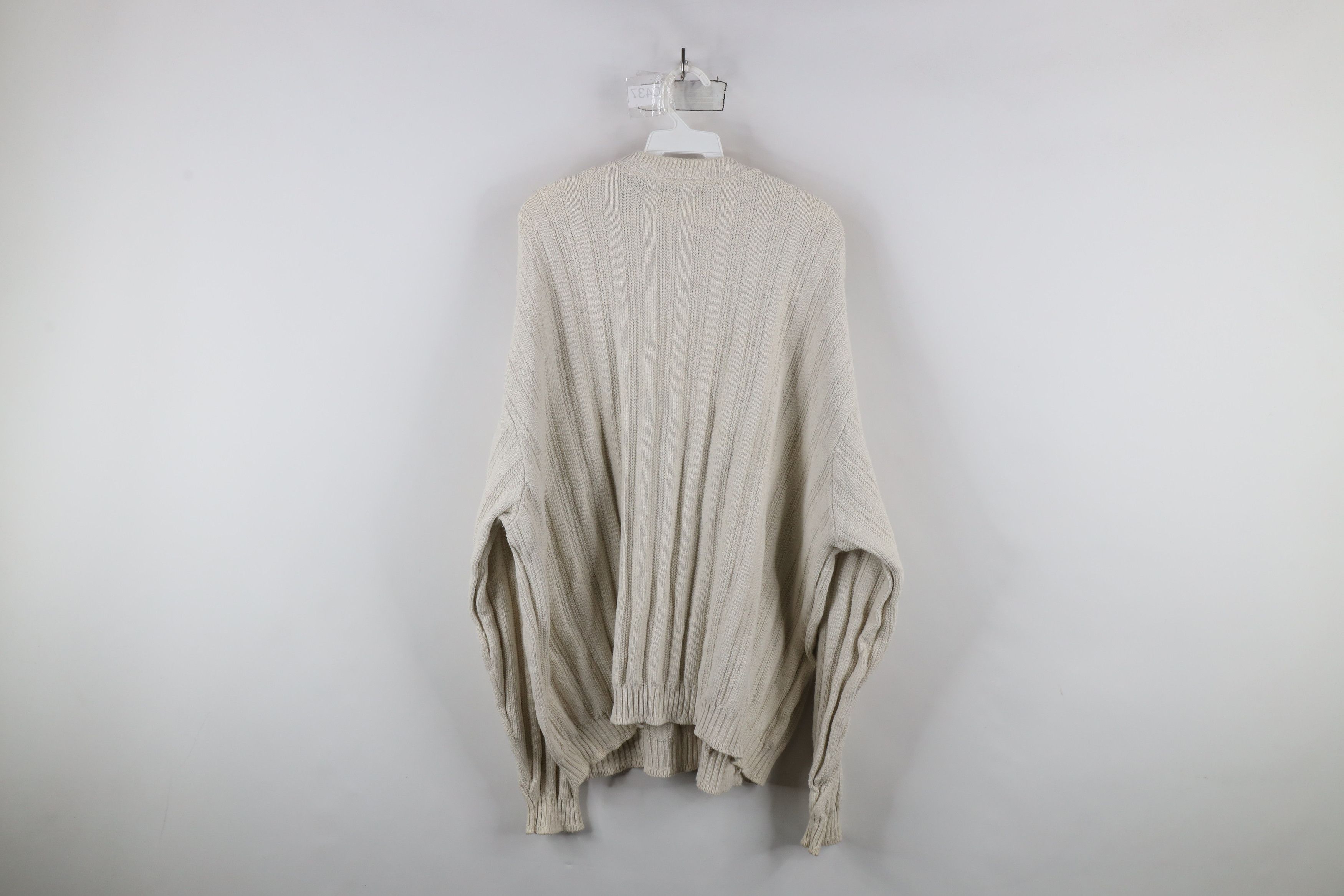 Vintage Vintage 90s Streetwear Ribbed Knit Crewneck Sweater USA Size US XXL / EU 58 / 5 - 6 Thumbnail