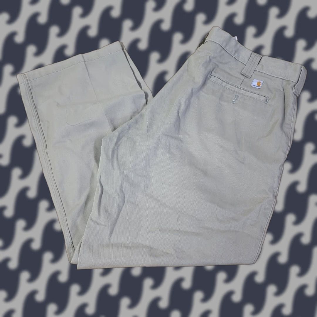 Carhartt Carhartt Pants Mens 40x30 Twill Relaxed Fit Beige Cargo Slash Pockets Workwear Pants Size US 40 / EU 56 - 1 Thumbnail