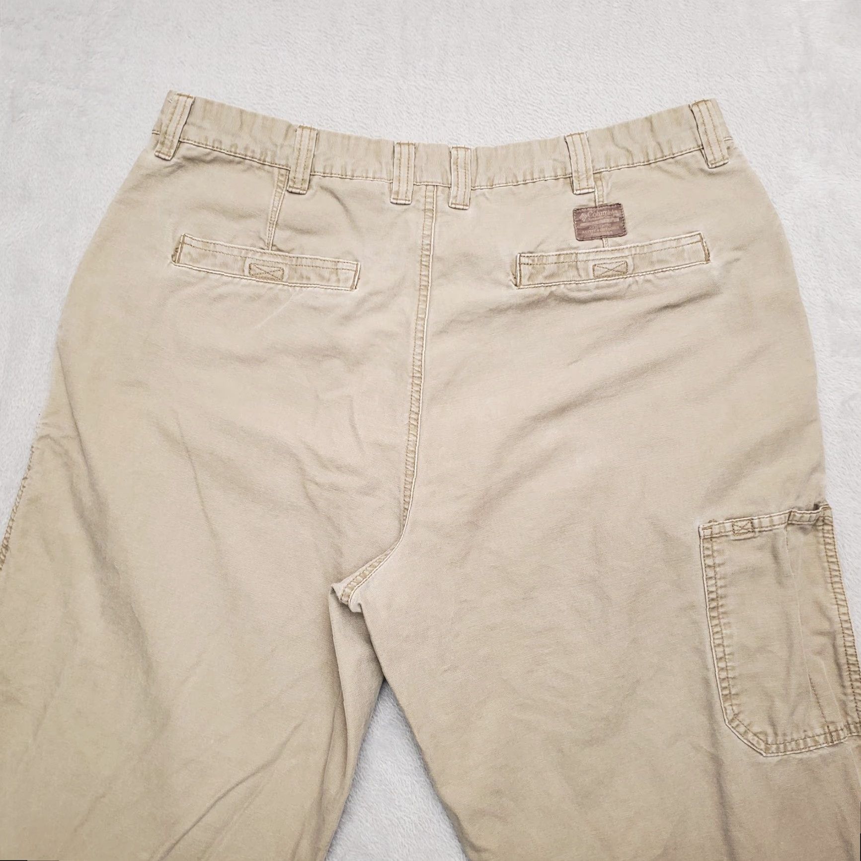 Vintage Columbia Men Cargo Pants 38x31 Beige Canvas Outdoors Hike Camp 90s Columba? (Wait) Size US 38 / EU 54 - 6 Thumbnail