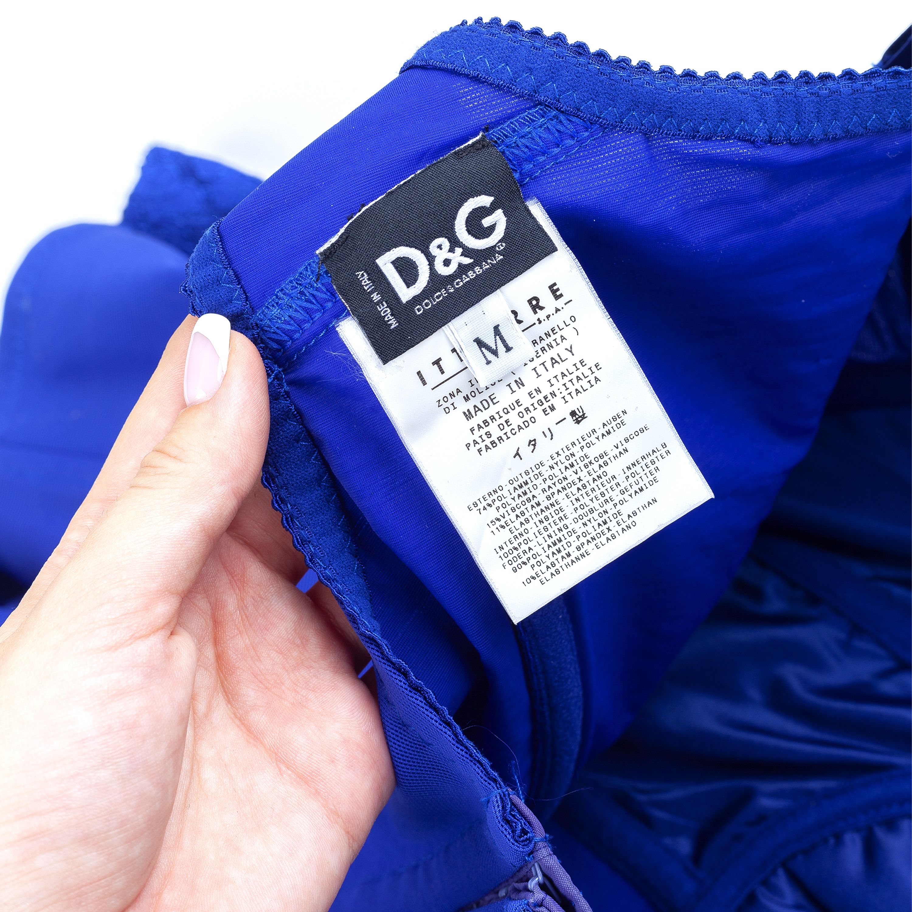 Dolce & Gabbana Dolce Gabbana Electric Blue Bustier Top (M) Size M / US 6-8 / IT 42-44 - 6 Thumbnail