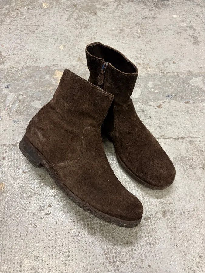Prada 2000s Prada Brown Suede Leather Ankle Boots Size US 7 / EU 40 - 6 Thumbnail