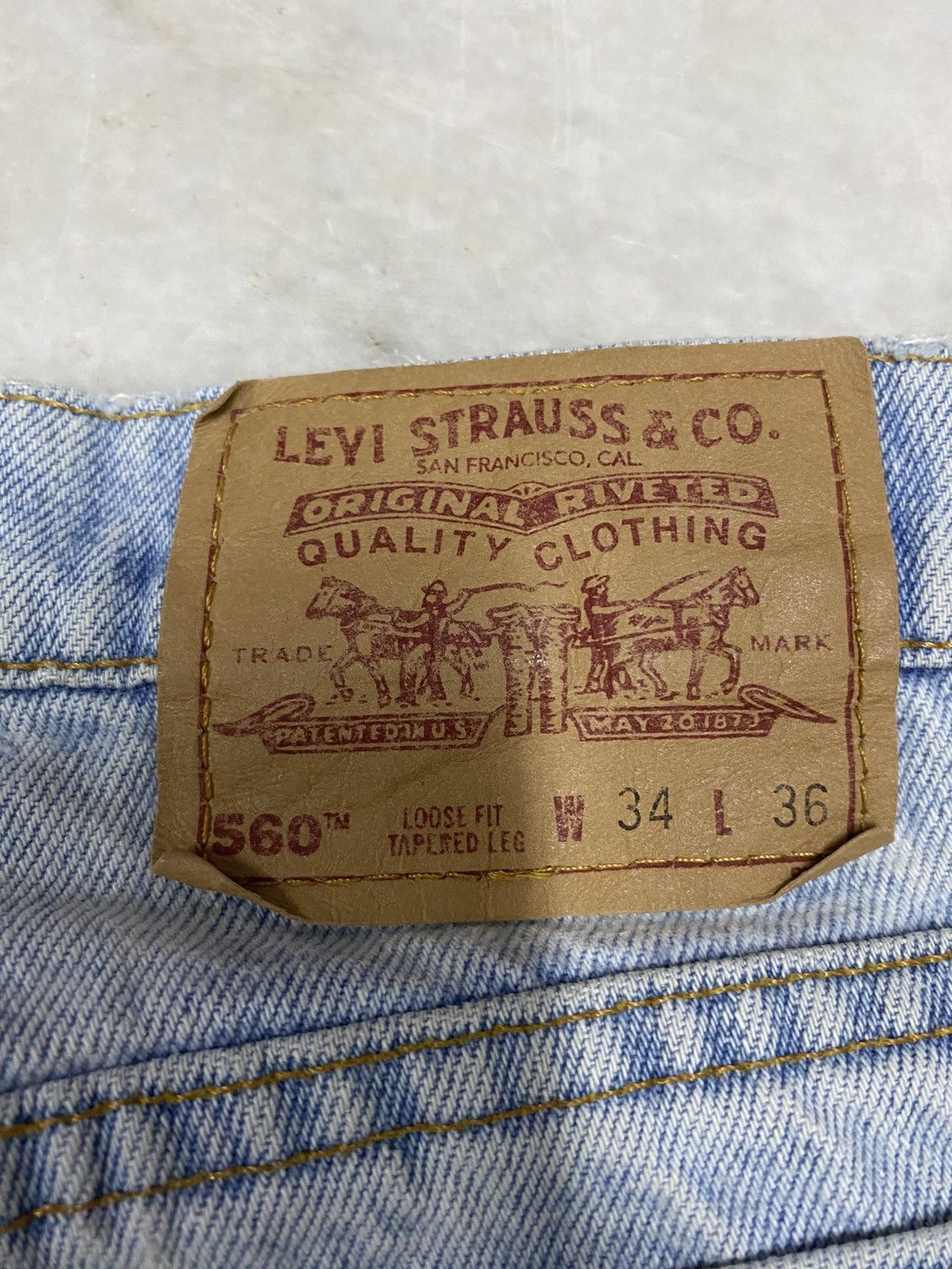 Levi's Size 32x29.5 Vintage Levis Distressed Baggy Jeans Faded Size US 32 / EU 48 - 14 Thumbnail