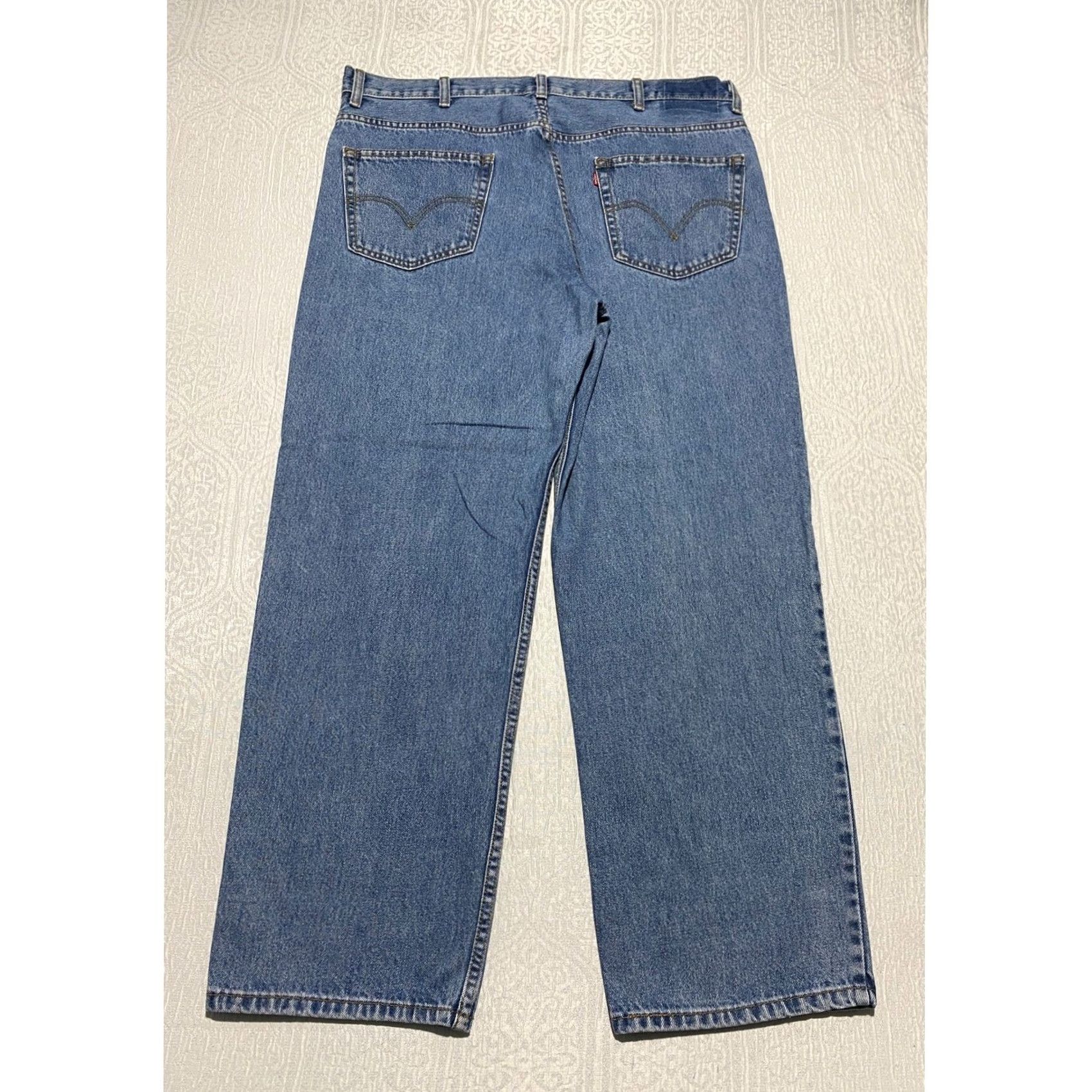Levi's VINTAGE Levi’s 550 Jeans Men 40x30 Blue Denim Relaxed Fit Straight 5-Pocket Logo Mens Size US 40 / EU 56 - 3 Thumbnail