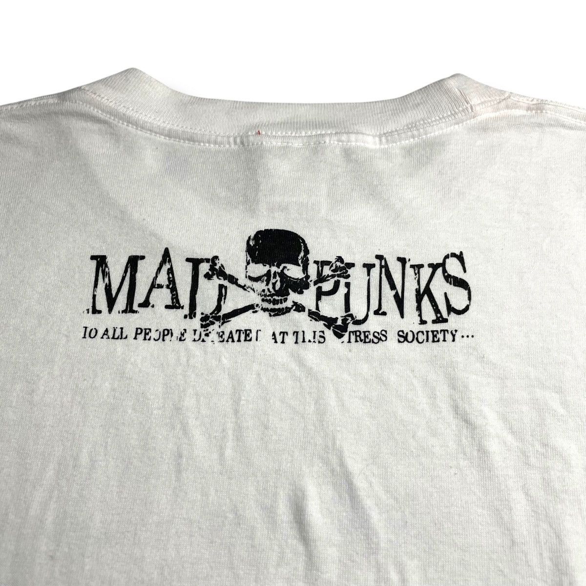 If Six Was Nine × Le Grande Bleu (L.G.B.) × Seditionaries 🇯🇵 MAD PUNK ACID JAZZ MEN SKULL CROSS WORDING TSHIRT Size US M / EU 48-50 / 2 - 6 Thumbnail