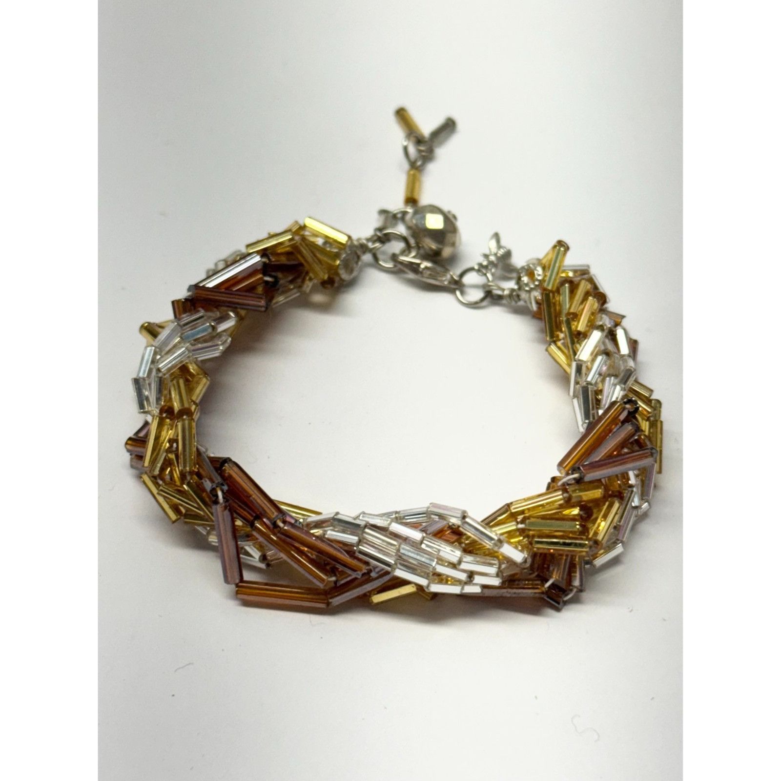 Vintage Vintage metallic braided glass sequin bracelet Size ONE SIZE - 3 Thumbnail