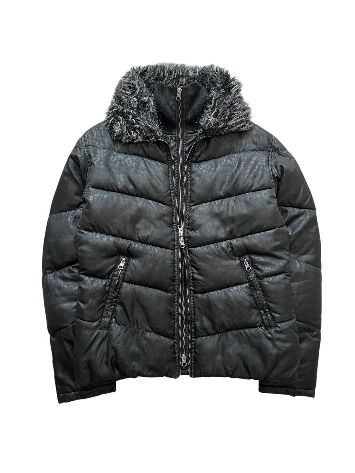 If Six Was Nine 2000s Place Plan 🇯🇵 Leopard Motif Double Zip Puffer Jacket Size US M / EU 48-50 / 2 - 4 Thumbnail