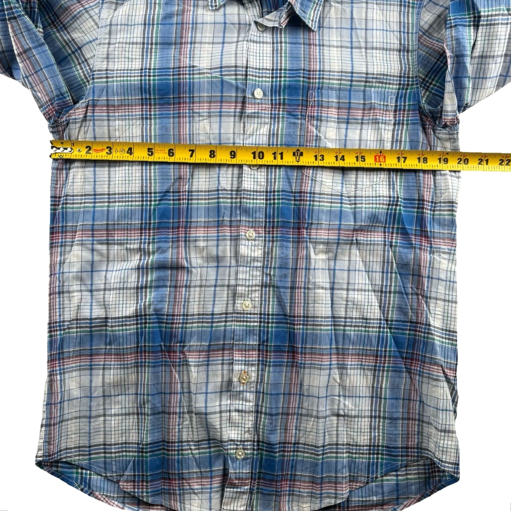 Hugo Boss HUGO BOSS Men’s Shirt Cotton Plaid Button-Down Blue Medium Size US M / EU 48-50 / 2 - 6 Thumbnail