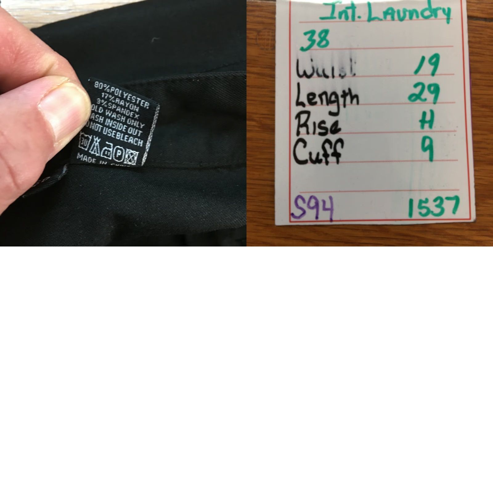 Vintage VINTAGE? (No) International Laundry Denim Jeans Black 38X34 Men Straight 5-Pocket Comfortable Regular Rise High - Size 38X34 Black Denim Jeans for Men Size US 38 / EU 54 - 8 Thumbnail