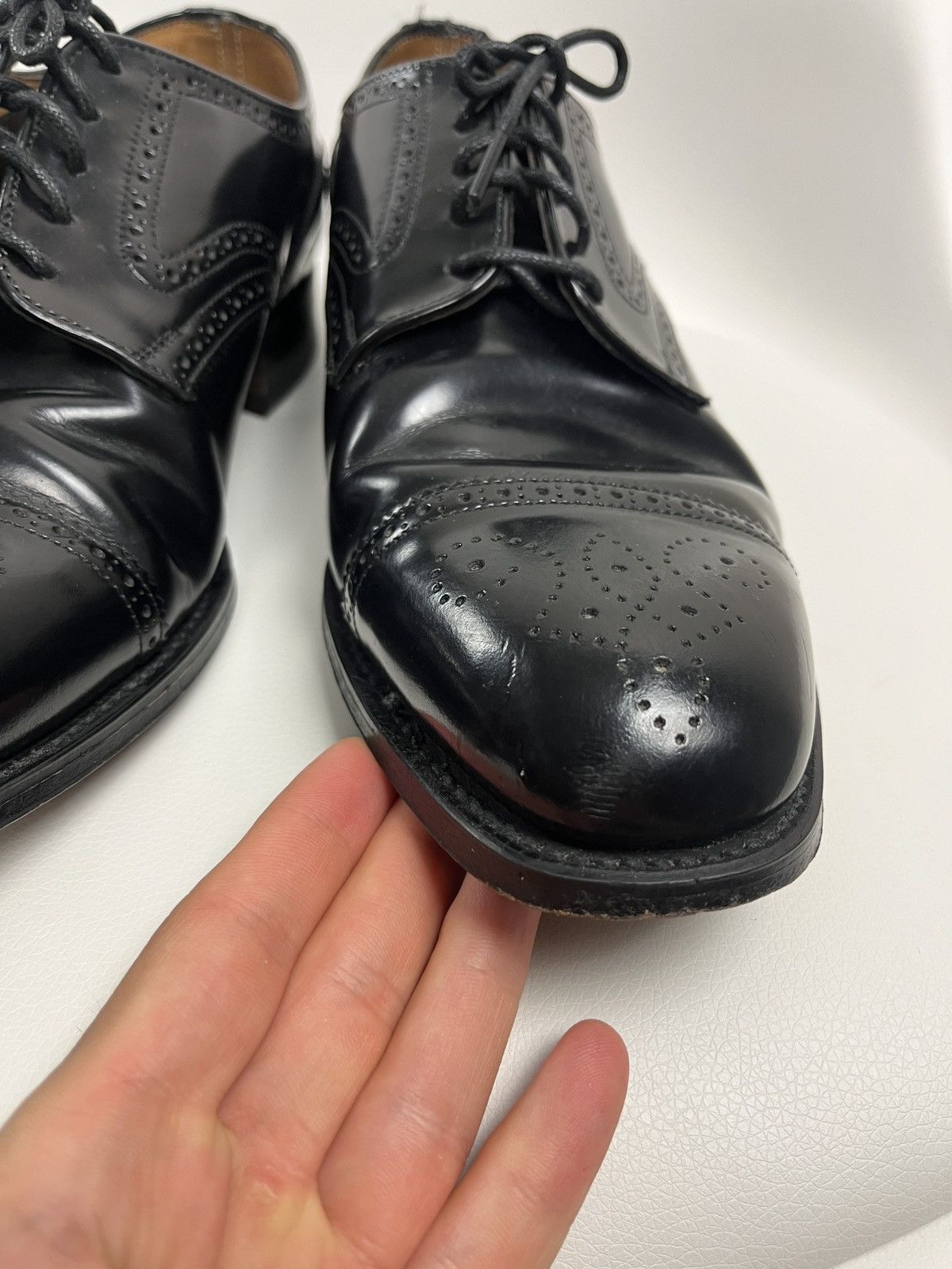 Cheaney Vintage Joseph Cheaney Oxford Brogue Shoes Calf Leather UK 9 Size US 9 / EU 42 - 8 Thumbnail