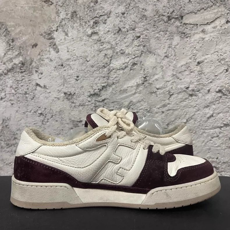 Fendi Fendi Sneakers Size 8 White and Burgundy Size US 8 / EU 41 - 4 Thumbnail