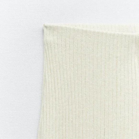 Zara Zara Ivory Ribbed Knit Set Size 27" / US 4 / IT 40 - 5 Thumbnail