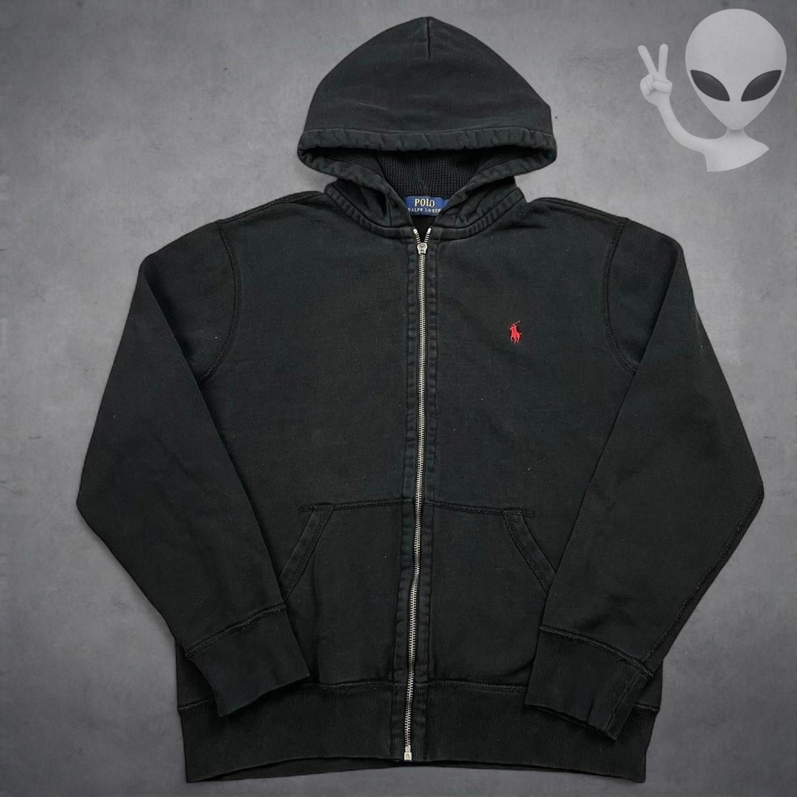 Polo Ralph Lauren Hoodie Medium Black full zip Classic