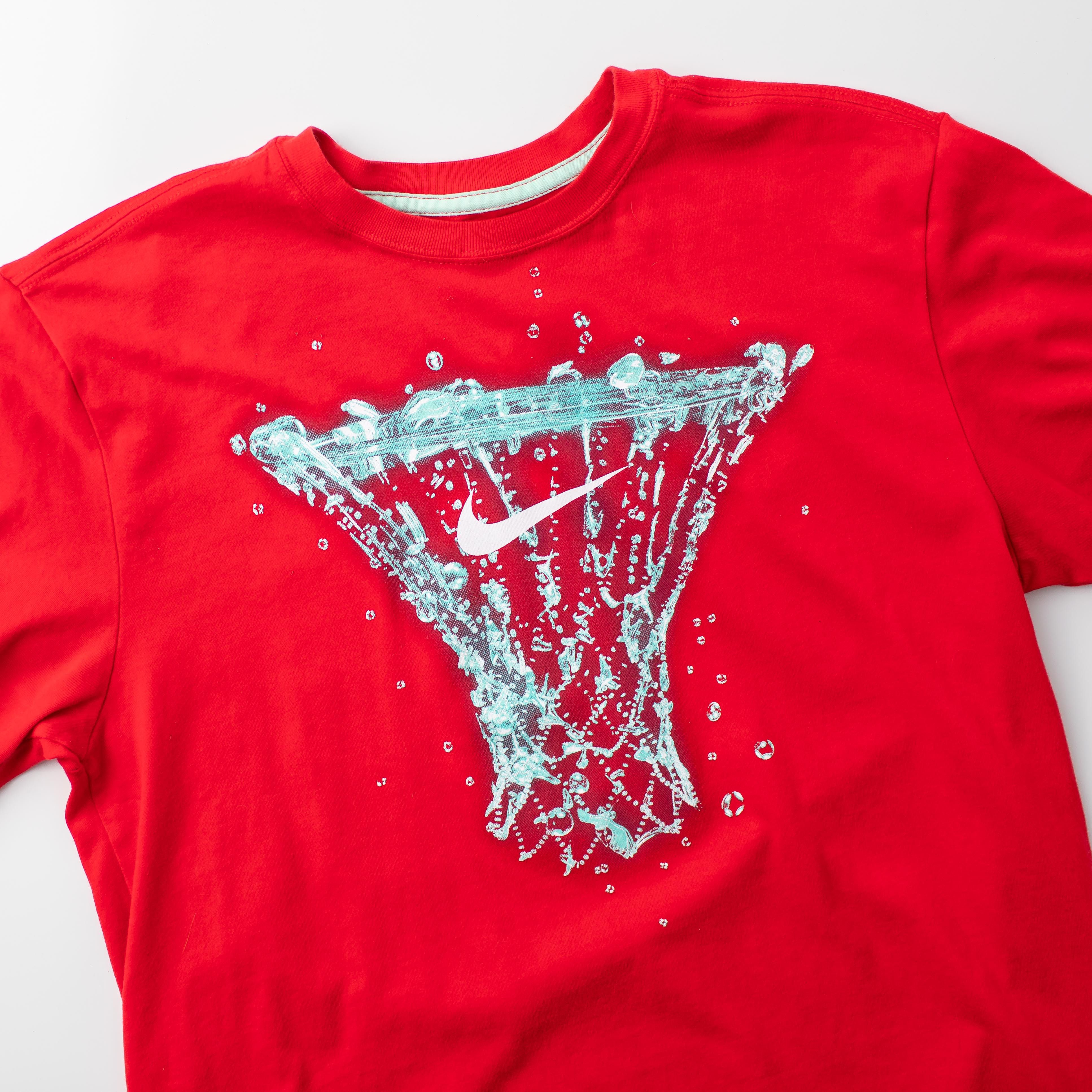 Nike Nike Dri-Fit Large Red Basketball Net Short Sleeve T-Shirt | Grailed