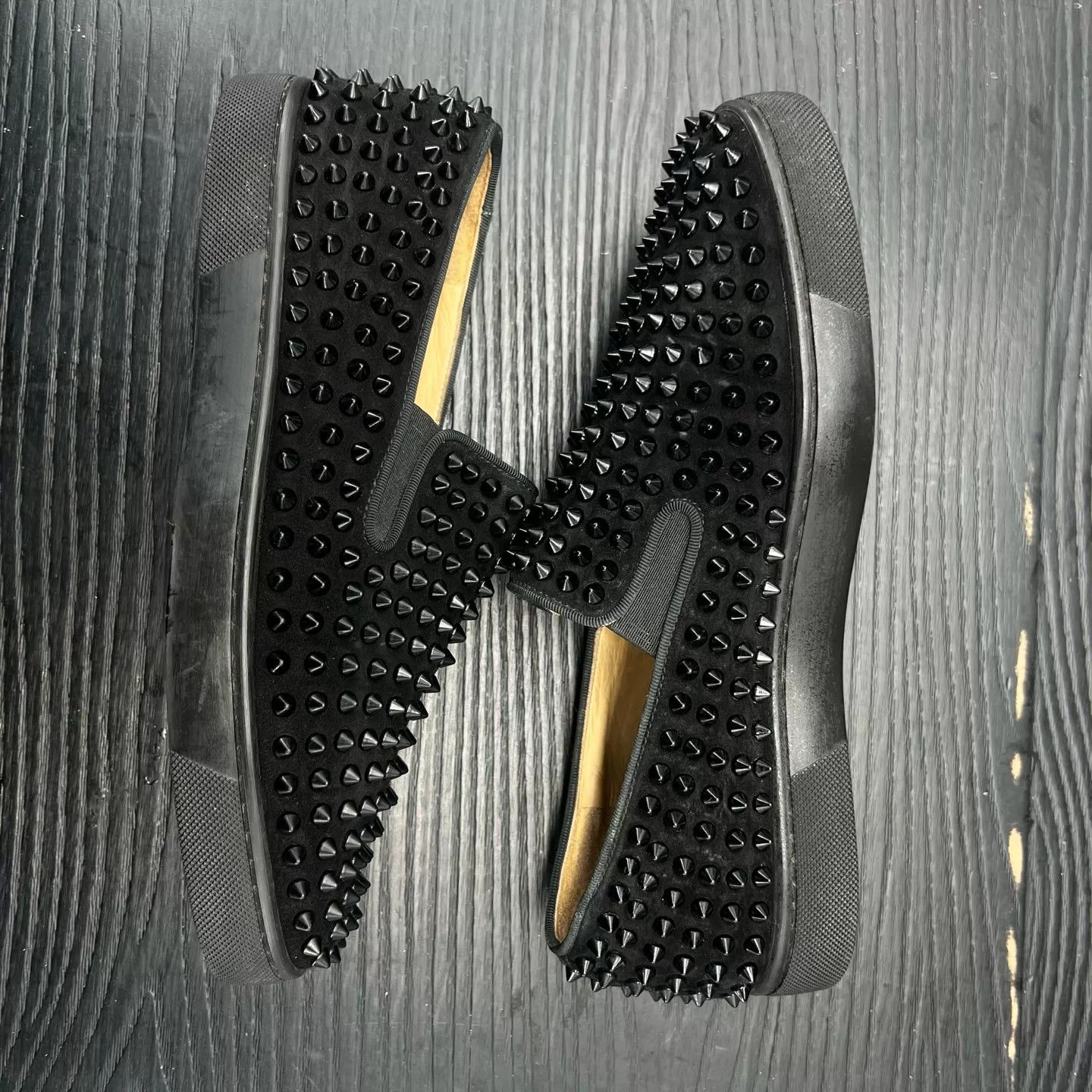 Christian Louboutin CL Full Rivets Black Slip-On Size 41 Size US 8 / EU 41 - 6 Thumbnail