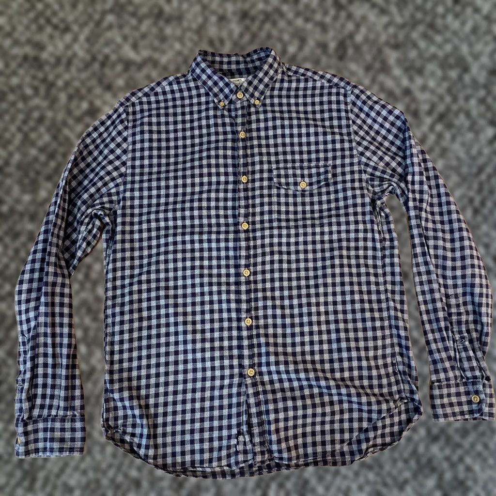 J.Crew J.Crew Work Shirt Mens Button-Down Plaid Twill Long Sleeve Casual Medium Gray Size US M / EU 48-50 / 2 - 1 Thumbnail
