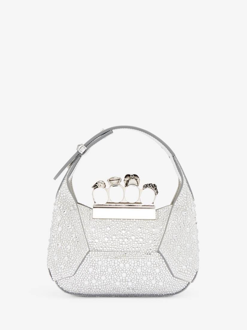 o1w1db11225 Size: OS/The Jewelled Hobo Mini Bag in Silver