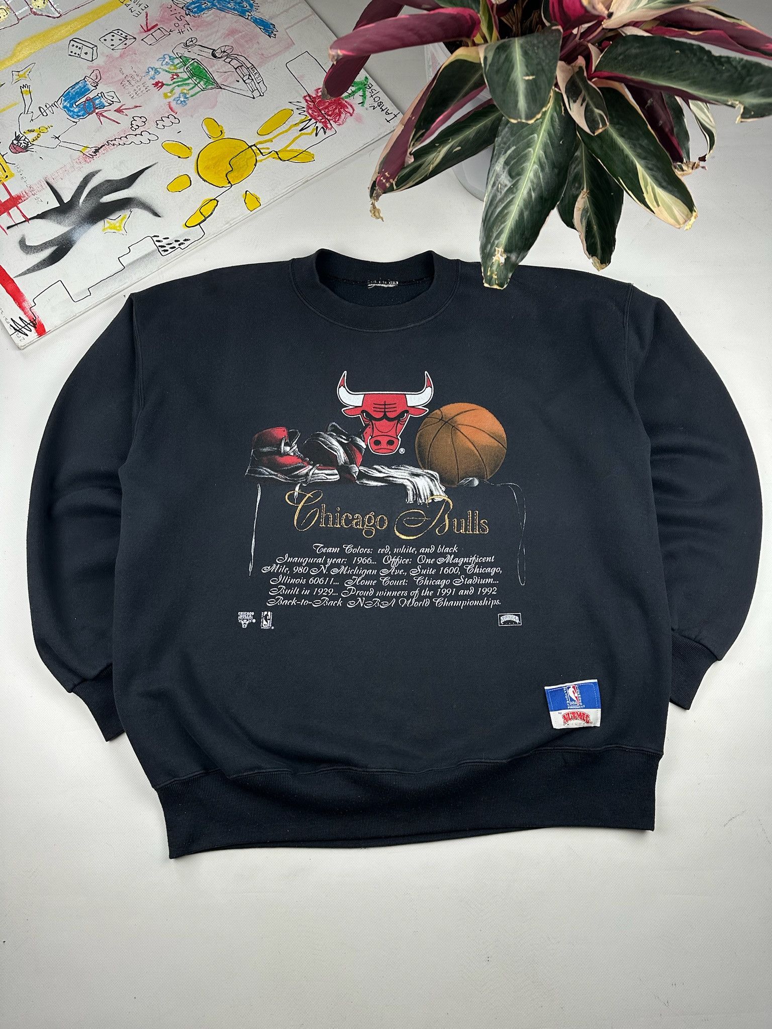 NBA Vintage 90s Chicago Bulls Nutmeg Sweatshirt Size US XL / EU 56 / 4 - 1 Thumbnail